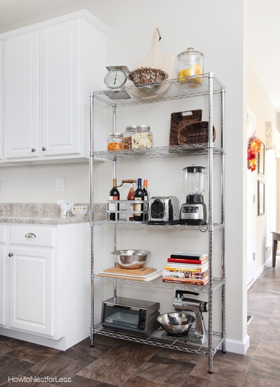 Kitchen Industrial Shelving How To, Kitchen Shelving Unit With Doors