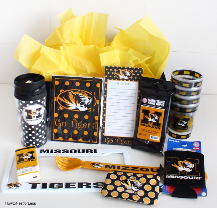 mizzou football gift basket