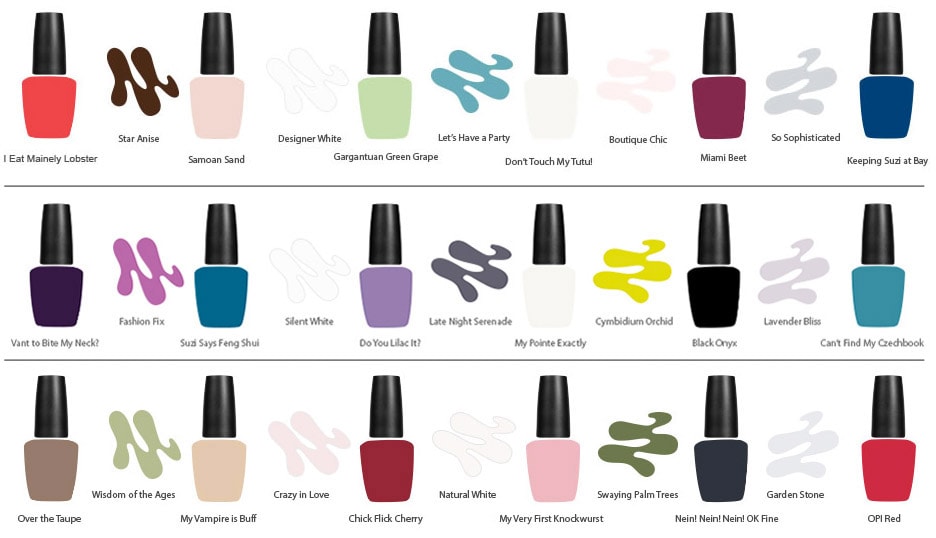 opi palette colors