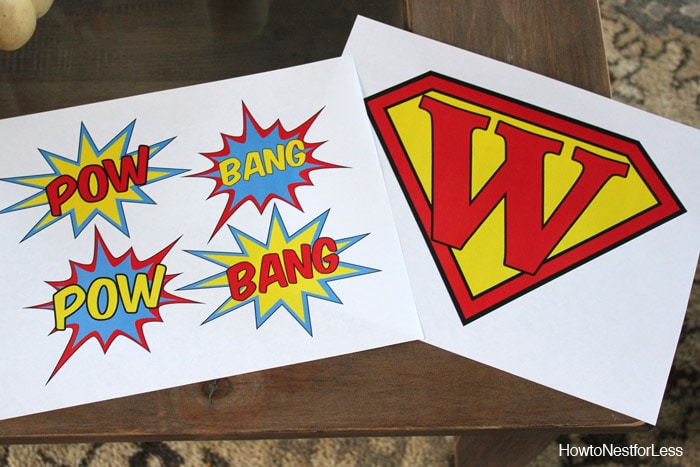 superhero graphics for toy box