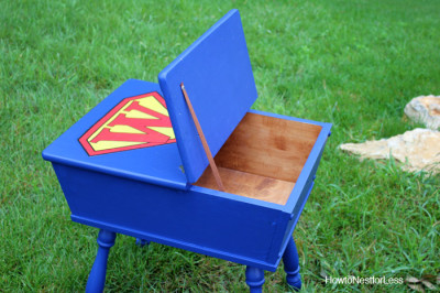 superhero toy bin