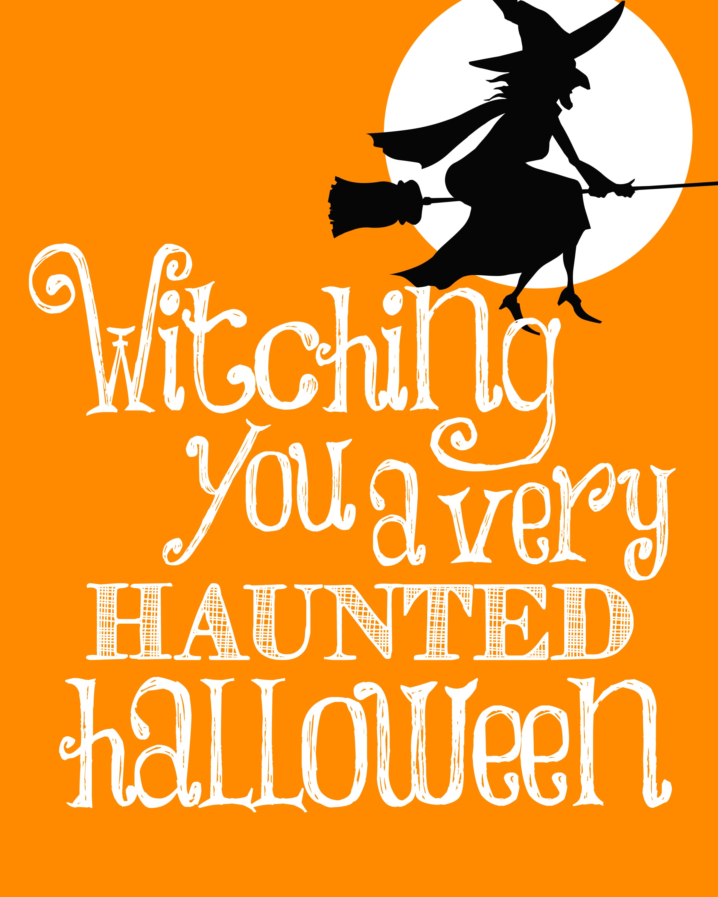 Halloween witch free printable poster.