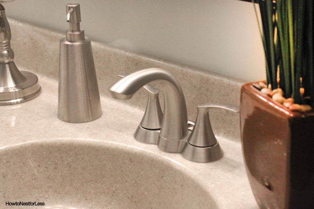 brushed nickel bathroom faucet