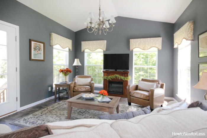 charcoal and neutral sun room