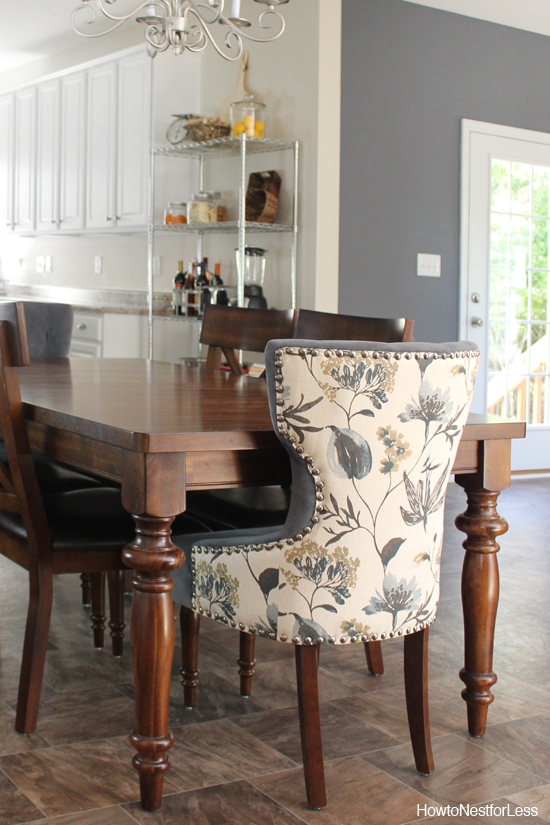 charcoal gray breakfast room