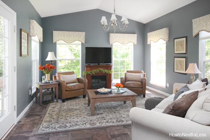 charcoal gray sun room