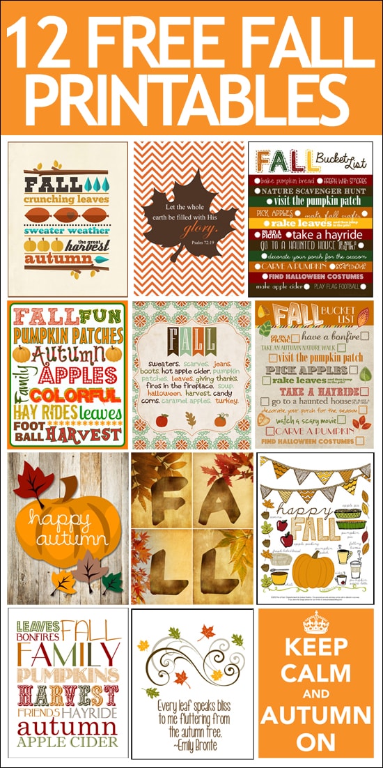 12 Free Fall Printables How to Nest for Less™
