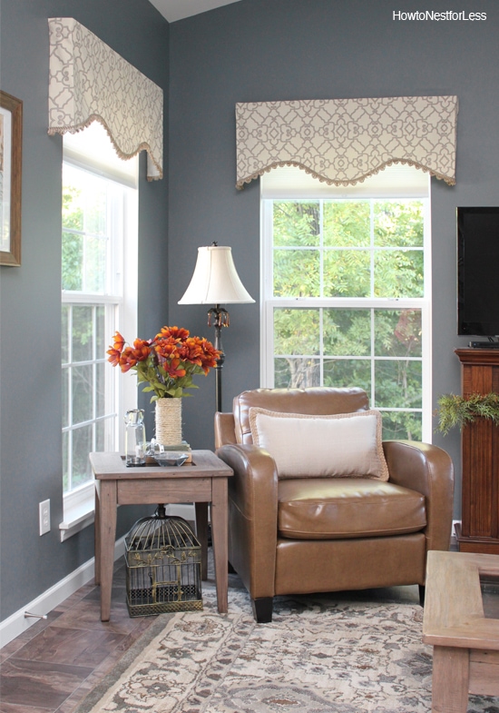 sun room charcoal painted walls