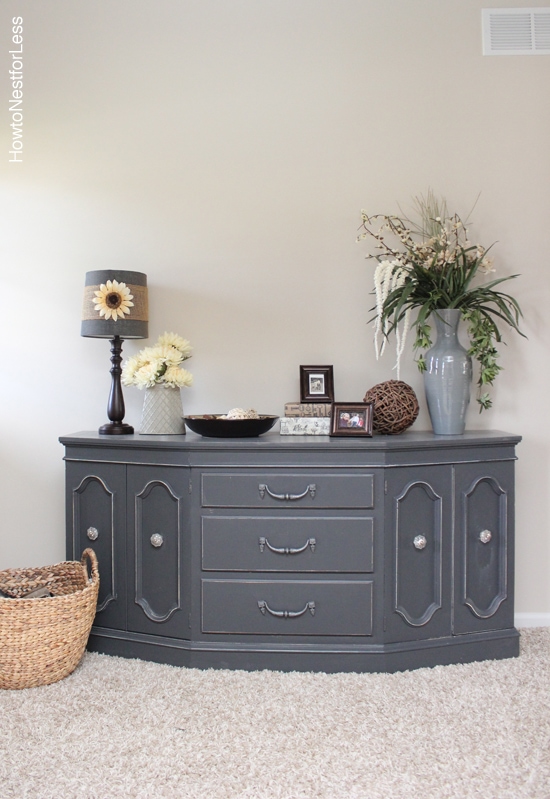 Gray Blue Dresser Red Posie How To Nest For Less Gray Blue Dresser Red Posie
