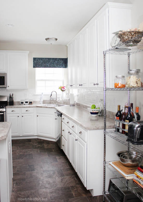 kitchen white subway tile backsplash