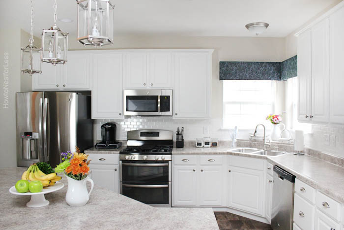 white kitchen subway tile