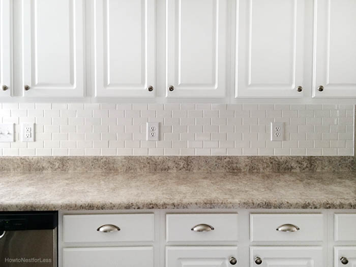 white subway tile kitchen backsplash