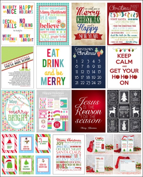 15 free christmas printables