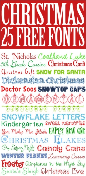 25 free Christmas Fonts