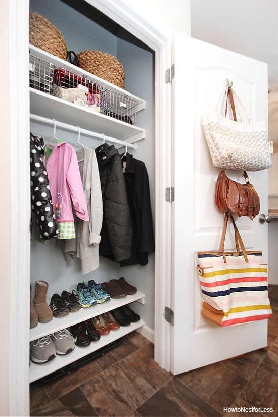 Organized Coat Closet Makeover How to Nest for Less