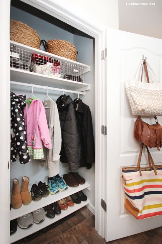 coat closet organization