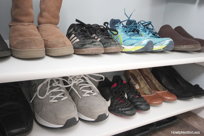 coat closet shoe shelves