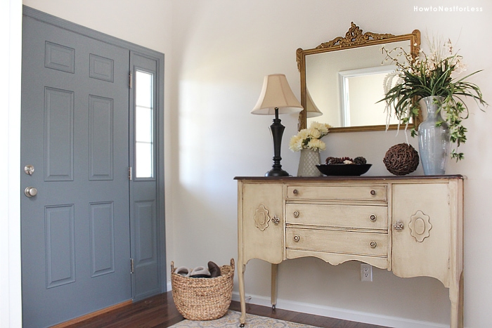 entry foyer makeover painted door