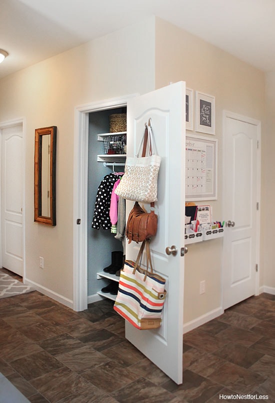 foyer coat closet organization