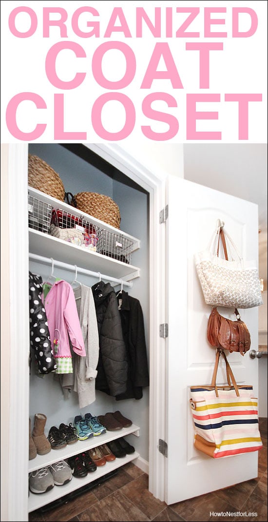 Organized Coat Closet Makeover How to Nest for Less