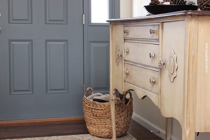 painted front entry foyer door