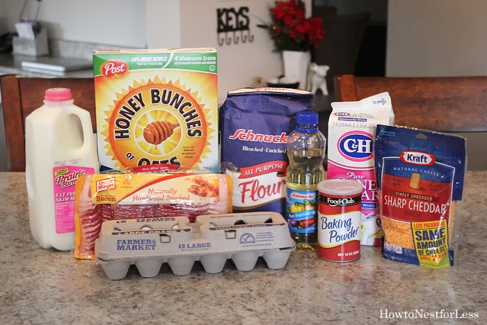 bacon cheddar muffins ingredients