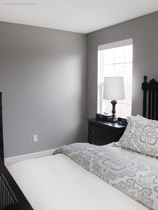 gray master bedroom