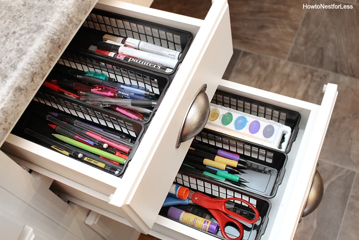 desk supplies organization