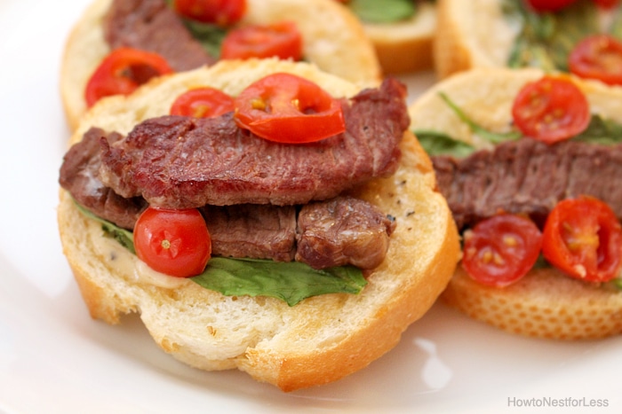 Steak Bruschetta Appetizer