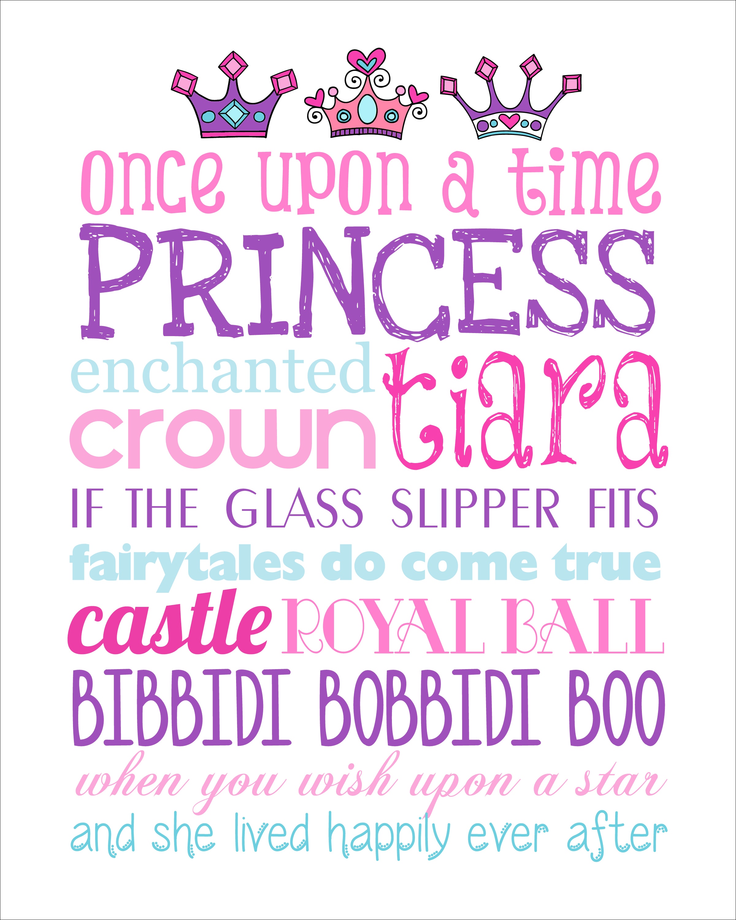 princess subway art printable