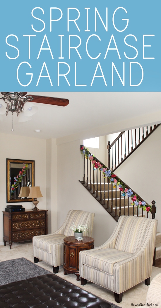 spring staircase flower garland