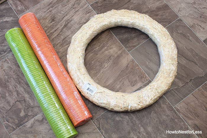 easter carrot mesh wreath