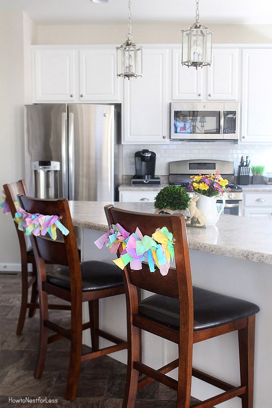 Easter Fabric Scrap Chair Ties