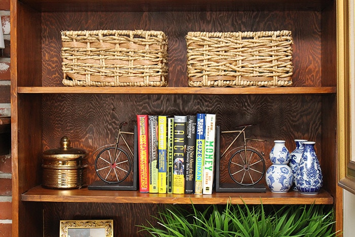 family room bookshelves