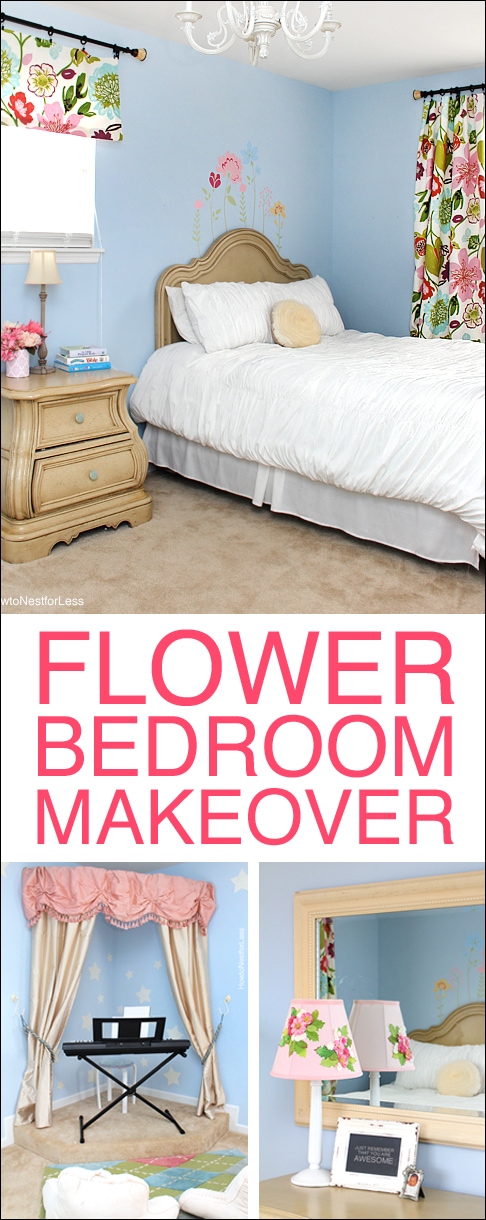 flower bedroom makeover