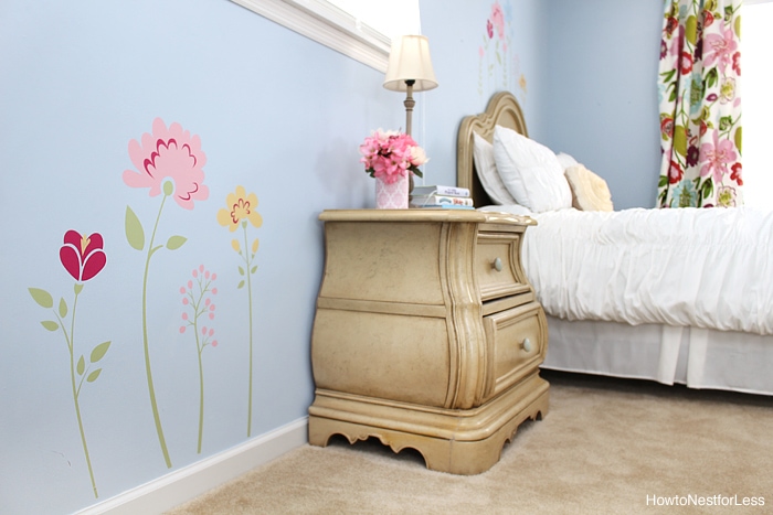 vinyl flowers kids bedroom