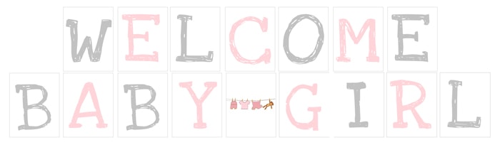 welcome baby girl banner free printable