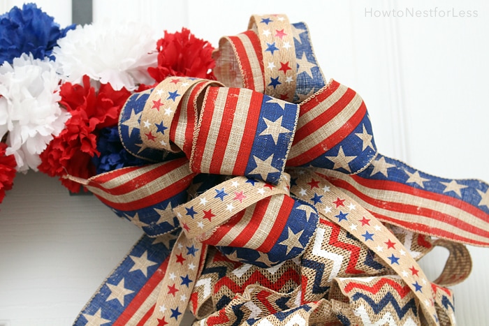 4th of july burlap wreath