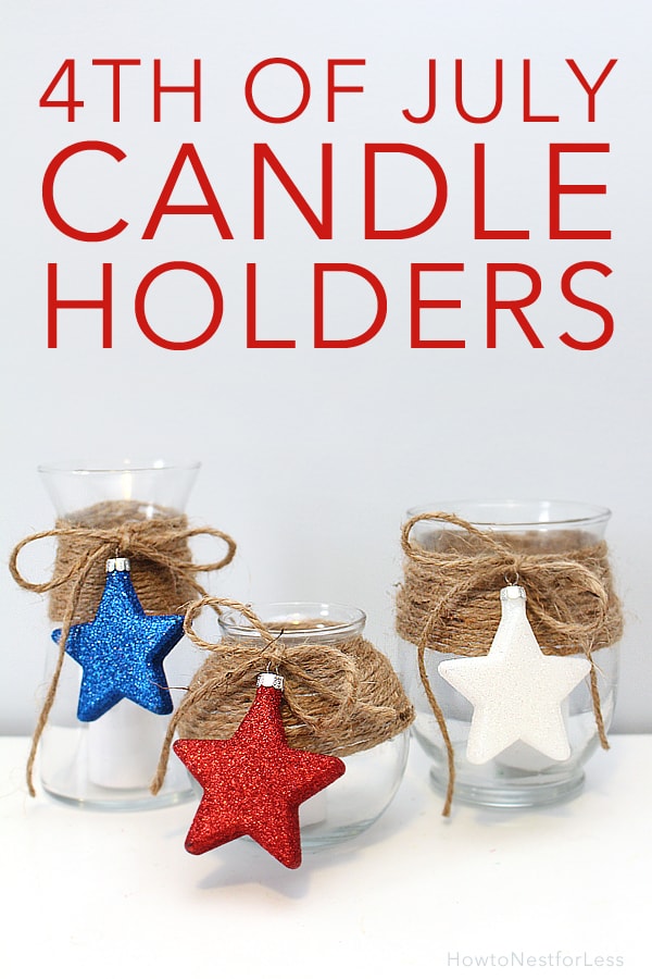 4th of july candle holder