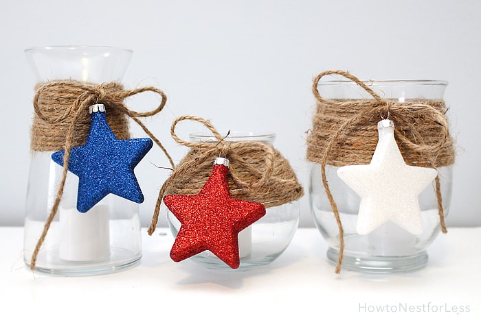 4th of july candle holders