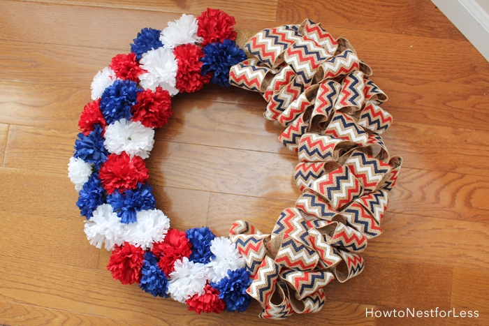 DIY patriotic wreath