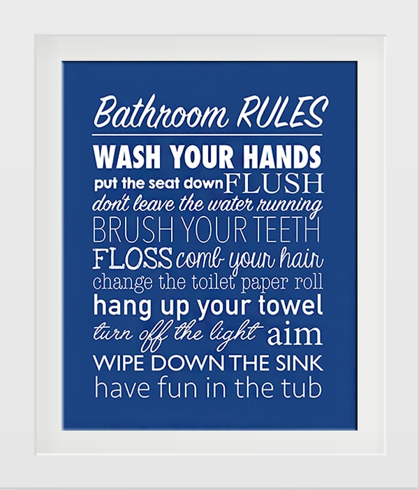 Bathroom Rules Printables