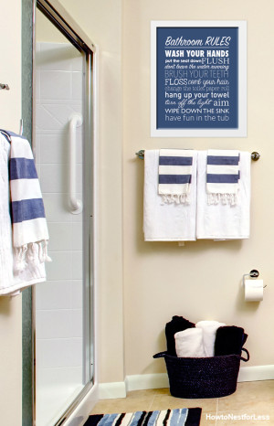 Bathroom Rules Free Printable - How to Nest for Less™