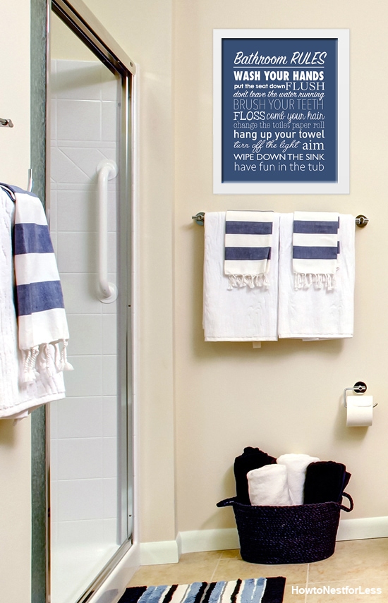 bathroom free printable