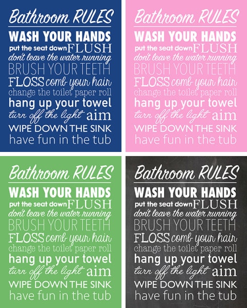 Bathroom Rules Free Printable - How to Nest for Less™