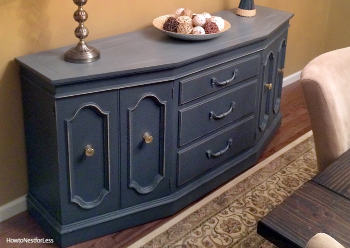 dining room painted buffet