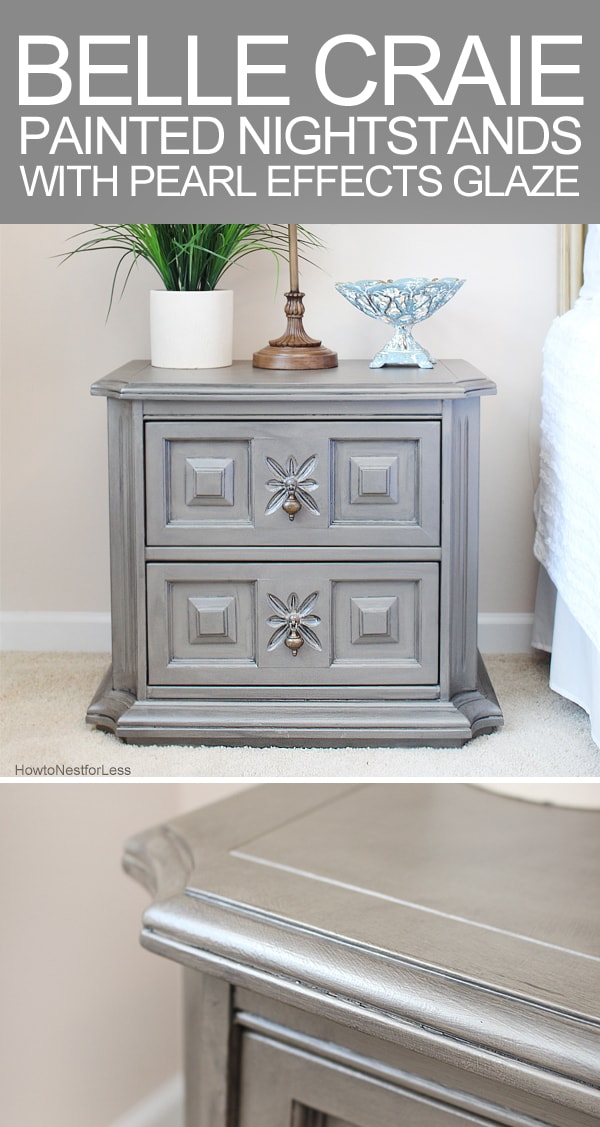 painted nightstands with pearl effects