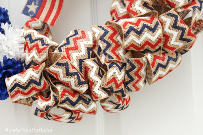 patriotic burlap wreath DIY