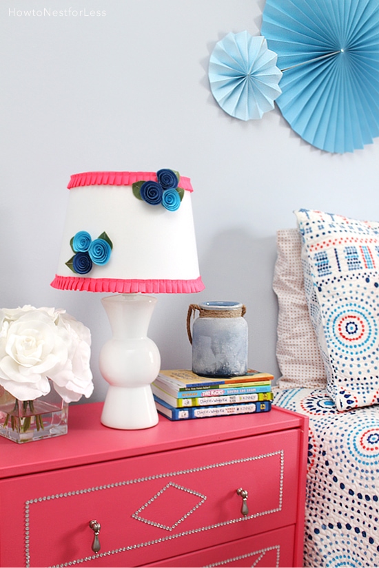 DIY Floral + Ruffle Lamp Shade - How to Nest for Less™