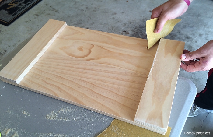 DIY stained wood tray tutorial